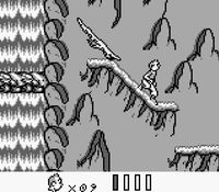 une photo d'Ã©cran de Tintin - Le Temple du Soleil sur Nintendo Game Boy